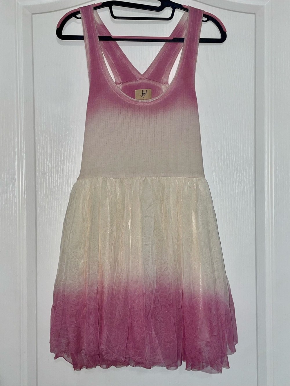 Lost Raspberry Pink Dip Dye Ombré Babydoll Tutu Dress M